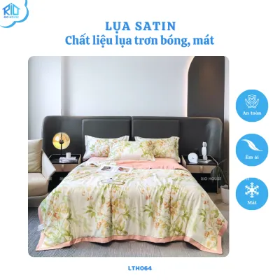 Bộ Chăn Ga Lụa Satin RIO F4LTH ( 4 Món )