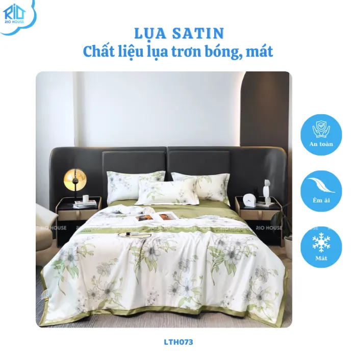 Bộ Chăn Ga Lụa Satin RIO F4LTH ( 4 Món )