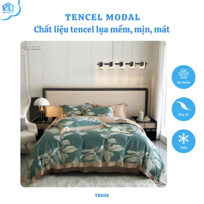 Bộ Chăn Ga Gối Tencel 100s RIO F5TEH ( 5 Món )