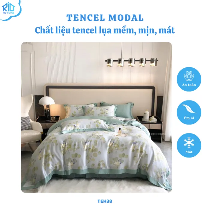 Bộ Chăn Ga Gối Tencel 100s RIO F5TEH ( 5 Món ) Bộ Chăn Ga Gối Tencel 100s RIO F5TEH ( 5 Món )