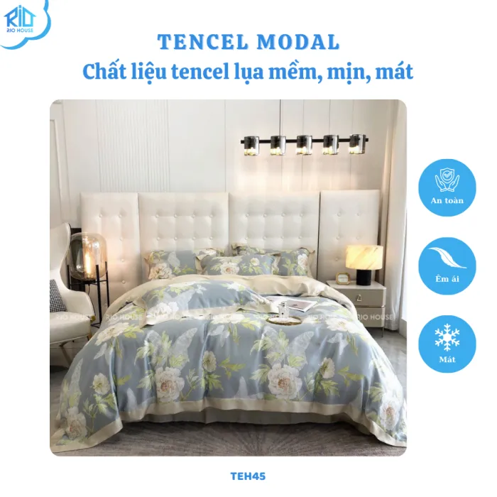 Bộ Chăn Ga Gối Tencel 100s RIO F5TEH ( 5 Món ) Bộ Chăn Ga Gối Tencel 100s RIO F5TEH ( 5 Món )