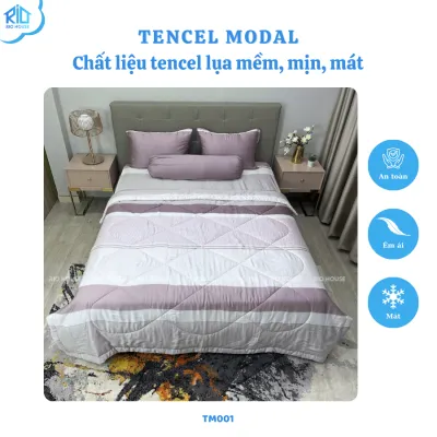 Bộ Chăn Ga Gối Tencel 80s RIO F5TM ( 5 Món )