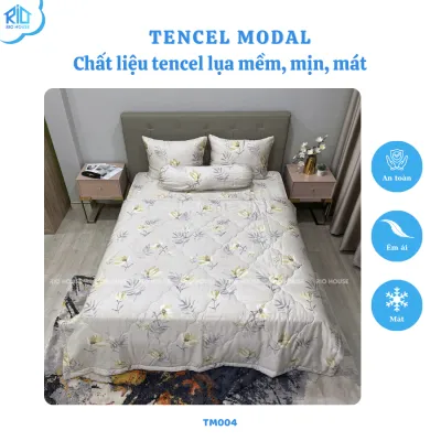 Bộ Chăn Ga Gối Tencel 80s RIO F5TM ( 5 Món )