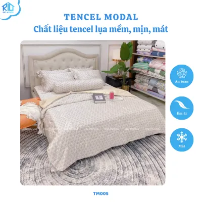 Bộ Chăn Ga Gối Tencel 80s RIO F5TM ( 5 Món )