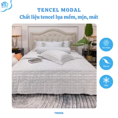 Bộ Chăn Ga Gối Tencel 80s RIO F5TM ( 5 Món )