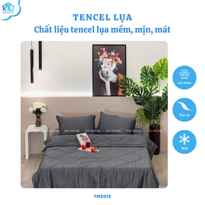 Bộ Chăn Ga Gối Tencel Modal RIO Solid F5TMDS ( 5 Món) Bộ Chăn Ga Gối Tencel Modal RIO Solid F5TMDS ( 5 Món)