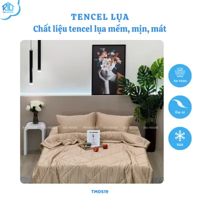 Bộ Chăn Ga Gối Tencel Modal RIO Solid F5TMDS ( 5 Món)