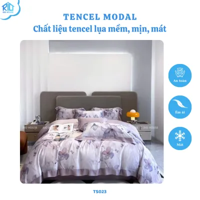 Bộ Chăn Ga Gối Tencel 80s RIO F5TS ( 5 Món )