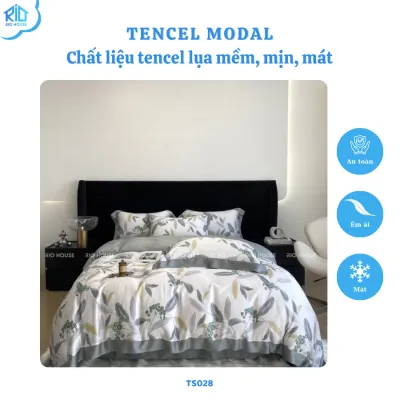 Bộ Chăn Ga Gối Tencel 80s RIO F5TS ( 5 Món )