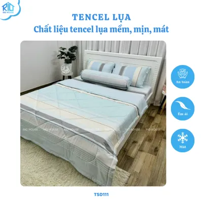 Bộ Chăn Ga Gối Tencel Lụa RIO Standard F5TSD ( 5 Món )