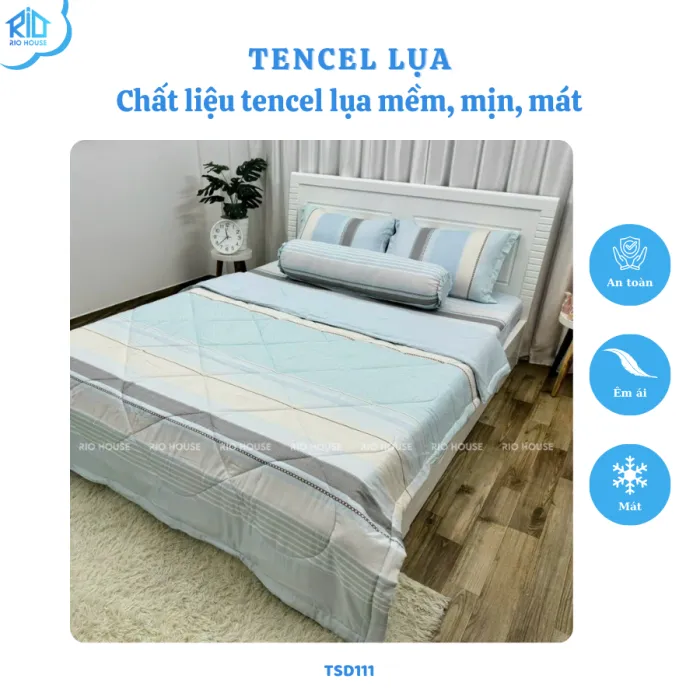 Bộ Chăn Ga Gối Tencel Lụa RIO Standard F5TSD ( 5 Món ) Bộ Chăn Ga Gối Tencel Lụa RIO Standard F5TSD ( 5 Món )