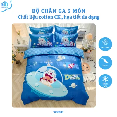 Bộ Drap & Vỏ Chăn Cotton RIO Classic Kid V4VCK ( 4 Món )