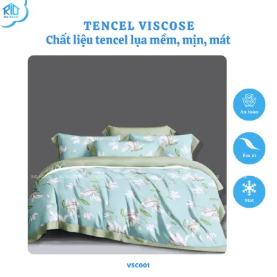 Bộ Chăn Ga Tencel Lụa RIO Viscose F5VSC ( 5 Món )