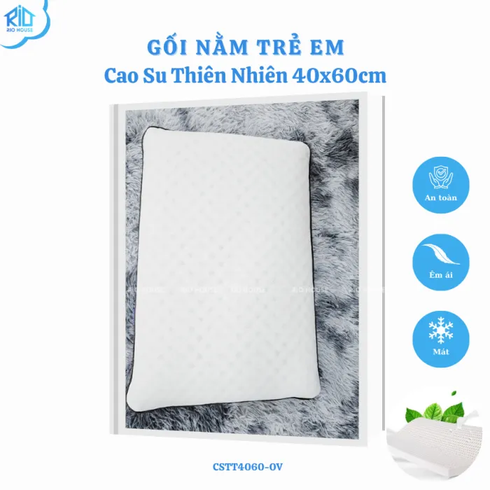 Ruột Gối Cao Su Thiên Nhiên Oval RIO CSTN4060-OV Ruột Gối Cao Su Thiên Nhiên Oval RIO CSTN4060-OV