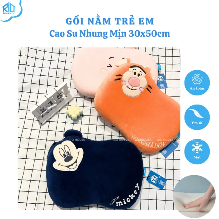 Gối Cao Su Nhung Mịn RIO CSN3050NM