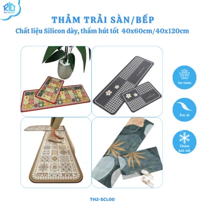 Combo 2 Thảm Silicon Siêu Thấm 40x60cm / 40x120cm